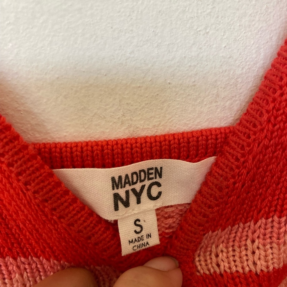 Red and White Bodycon  knit Mini Dress with Spaghetti Straps summer vacation - Picture 7 of 8
